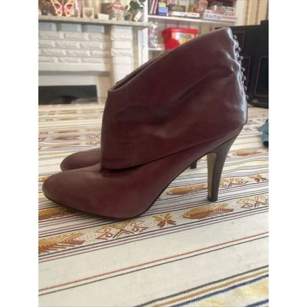 Rare Vintage Nine West Plum Fold Over Boot.  Great Quality And Condition‎